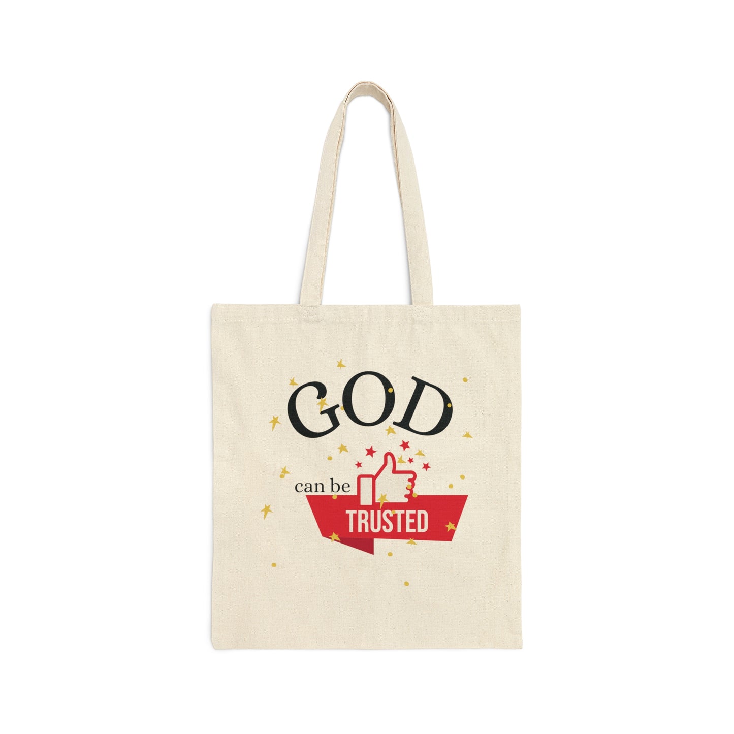 God Can Be Trusted Motivational Tote Bag - Cotton Canvas - Motivational Treats