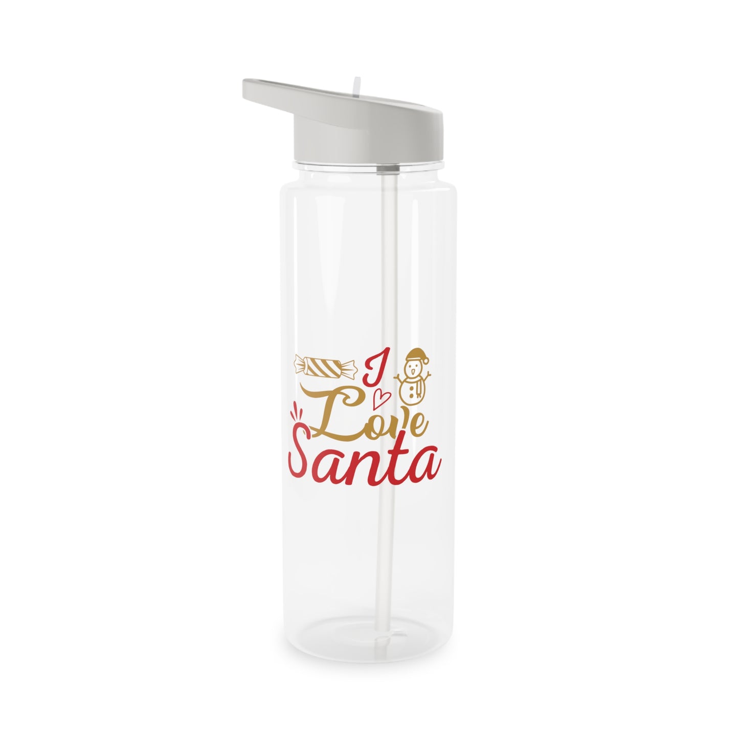 Tritan Water Bottle - Love Santa Design