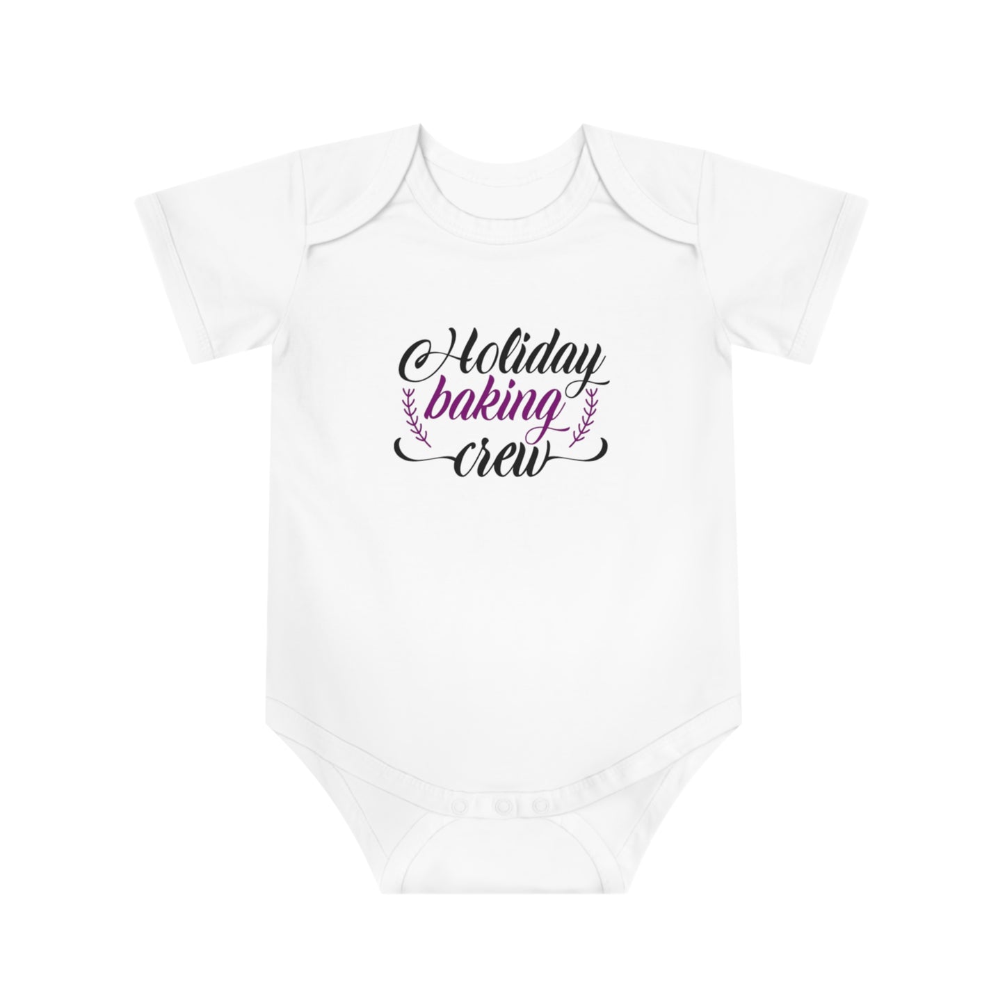 Christmas Baby Bodysuit - Holiday Baking Crew Design