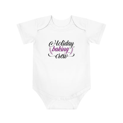 Christmas Baby Bodysuit - Holiday Baking Crew Design