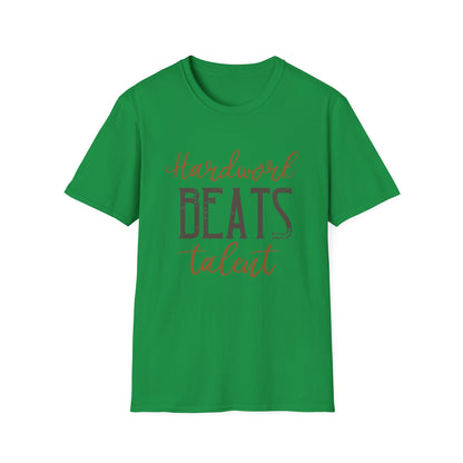 Motivational Unisex T-Shirt - Hardwork Beats Talent Design