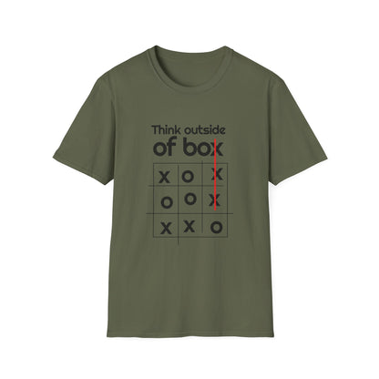 Motivational Unisex T-Shirt - Think Outside The Box Design