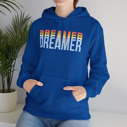 Motivational Unisex Hooded Sweatshirt - Dreamer Echoes Design