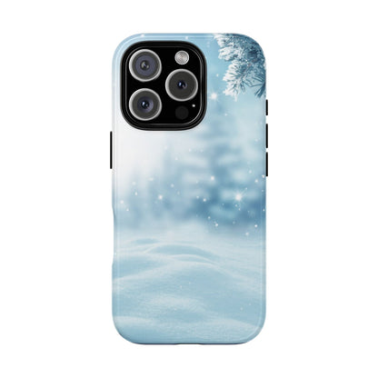 Christmas Tough Cases for iPhone - Snow & Fir Trees Design