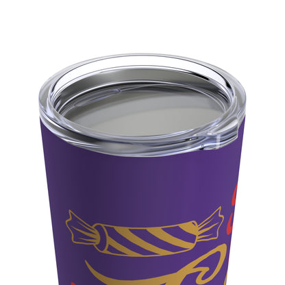 20oz Tumbler - Love Santa Design, Purple Background