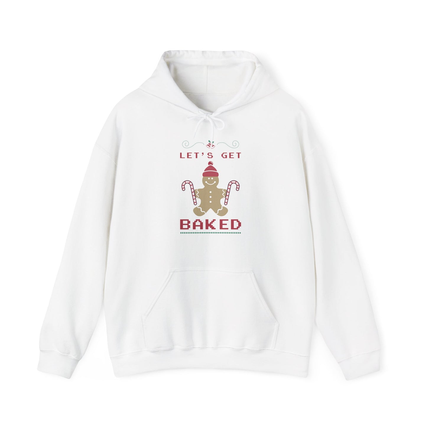 Christmas Unisex Hooded Sweatshirt - Let's Get Baked Design