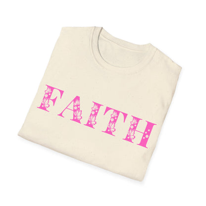 Christian Unisex T-Shirt - Faith Pink Design