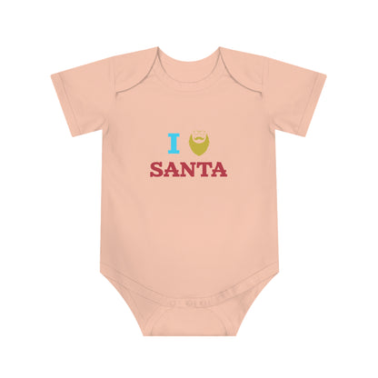 Christmas Baby Bodysuit - I Love Santa Design