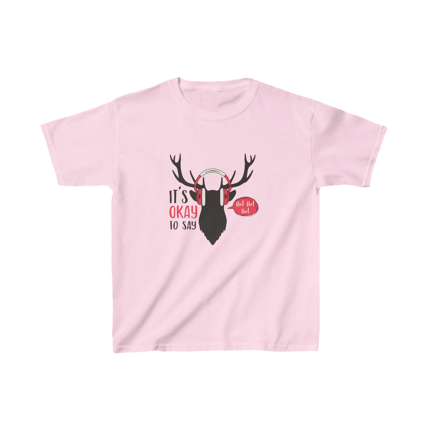 Christmas Unisex Kids T-Shirt - It's Okay To Say Ho Ho Ho Design