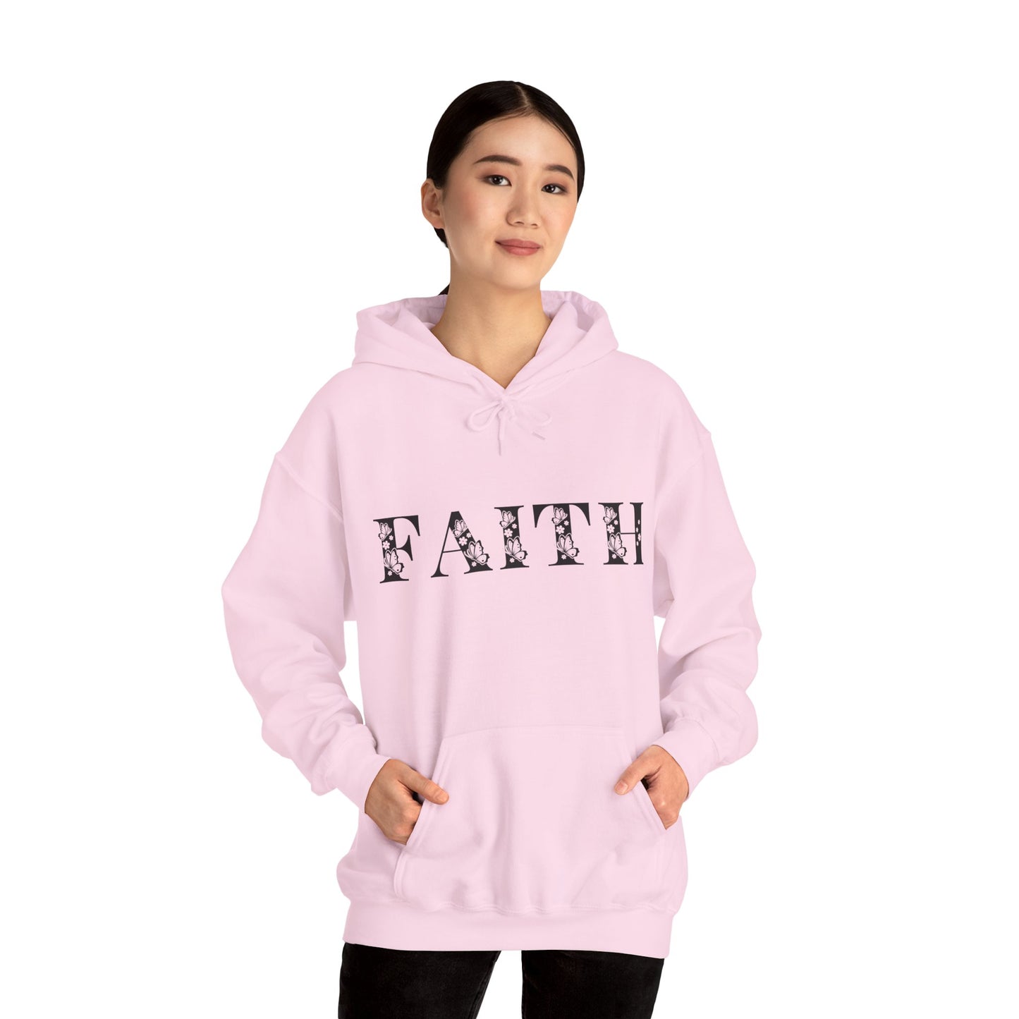 Christian Unisex Hooded Sweatshirt - Faith Black Design