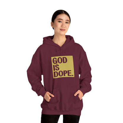 Christian Unisex Hooded Sweatshirt - God Is Dope Design