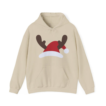 Christmas Unisex Hooded Sweatshirt - Santa's Hat Design