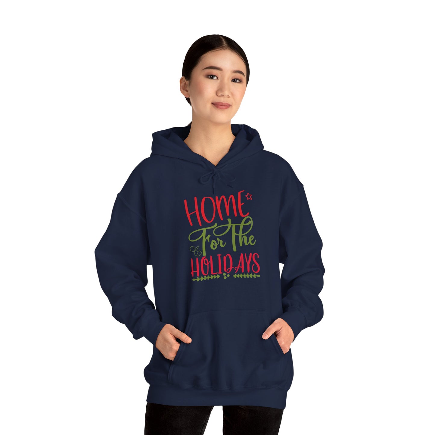 Christmas Unisex Hooded Sweatshirt - Home For The Holidays Design