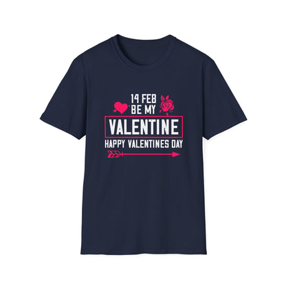 Valentine's Day Unisex T-Shirt - 14 Feb Be My Valentine Design