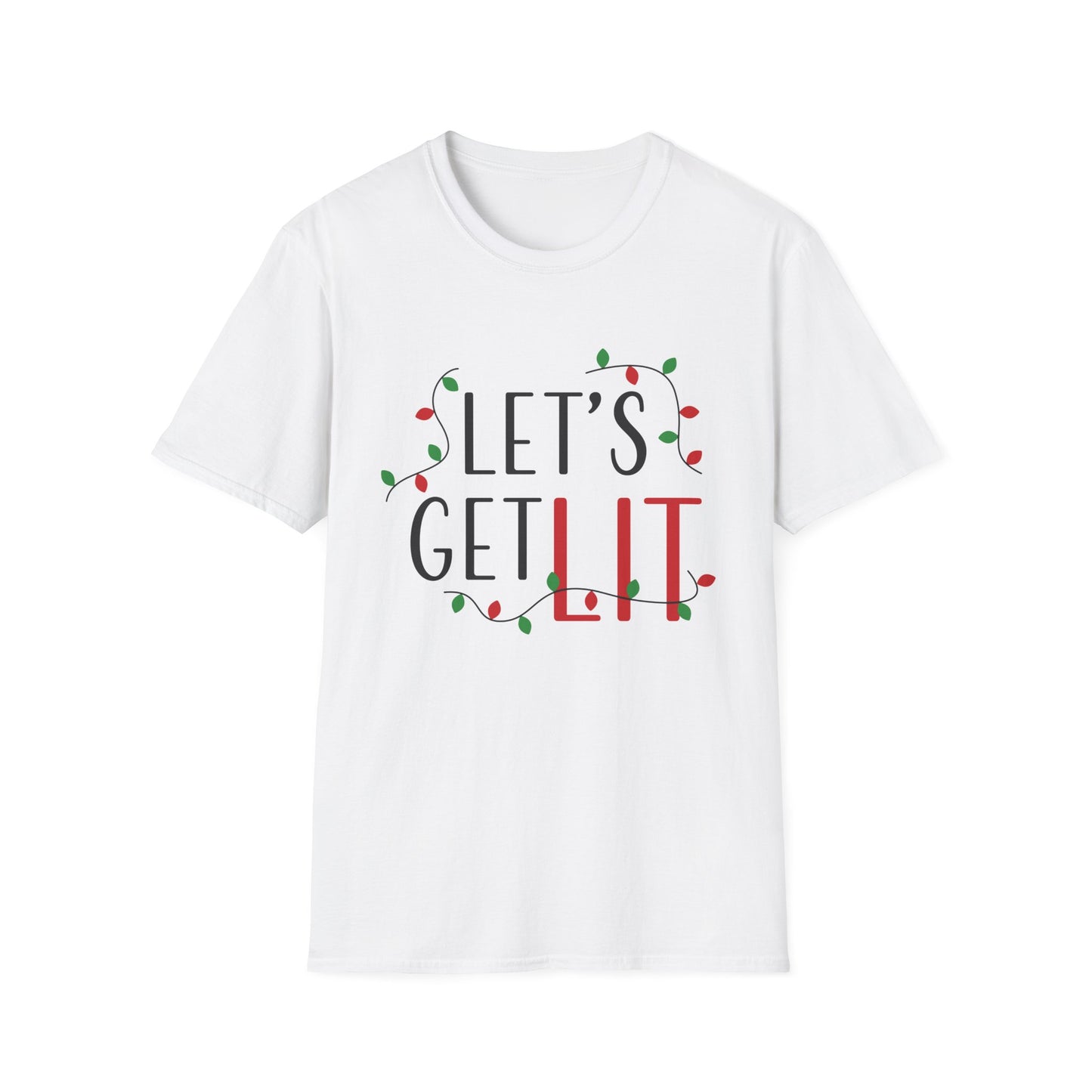 Christmas Unisex T-Shirt - Let's Get Lit Design