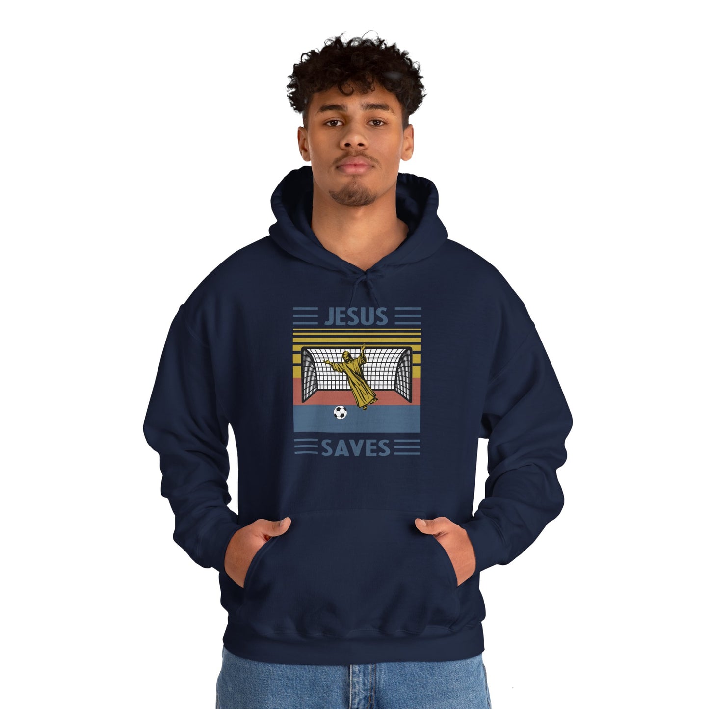 Christian Unisex Hooded Sweatshirt - Jesus Saves Design