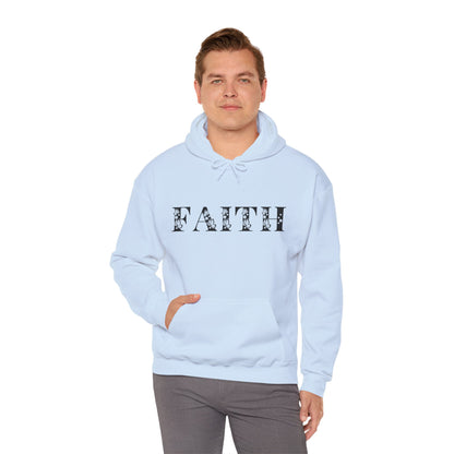 Christian Unisex Hooded Sweatshirt - Faith Black Design