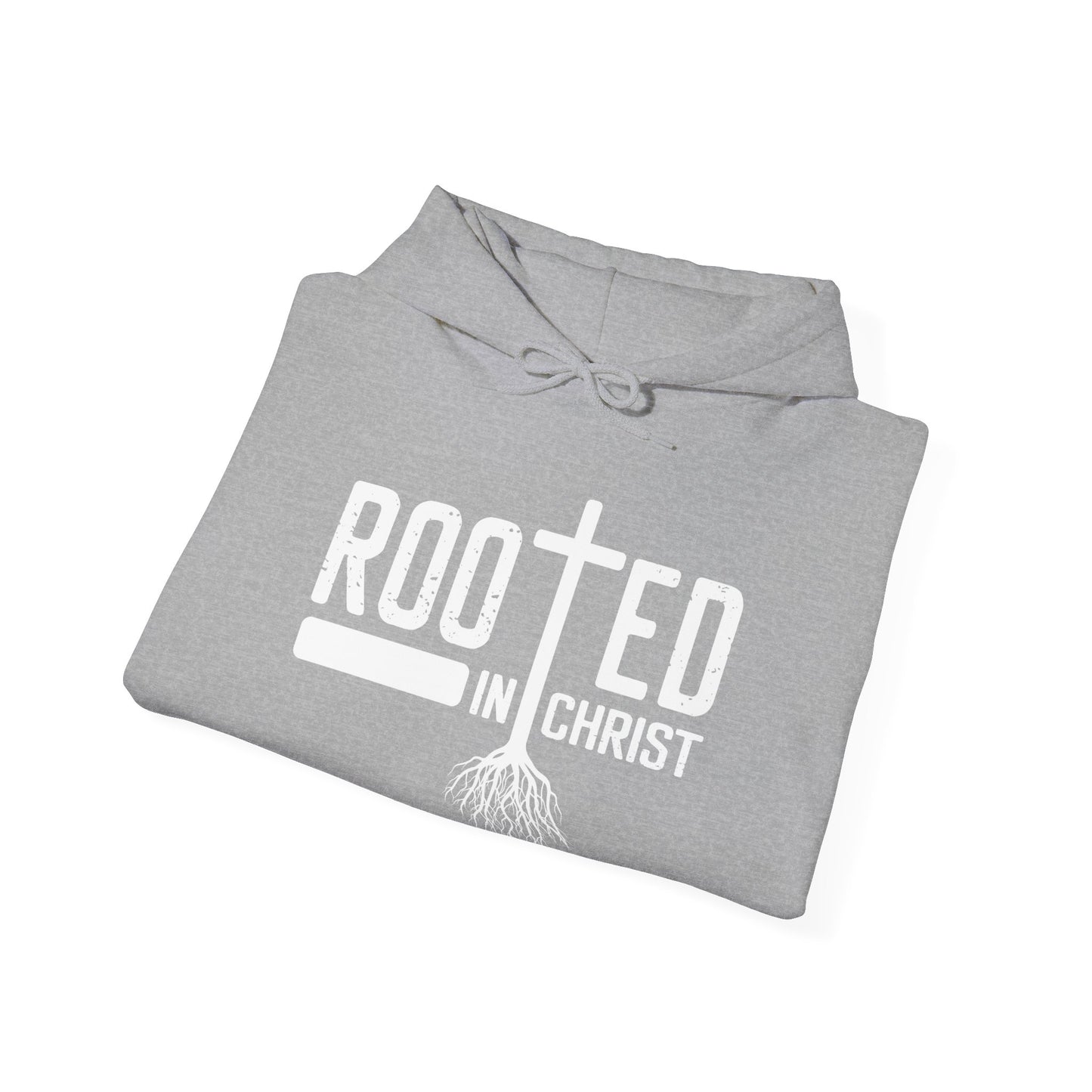 Christian Unisex Hooded Sweatshirt - Rooted In Christ Design