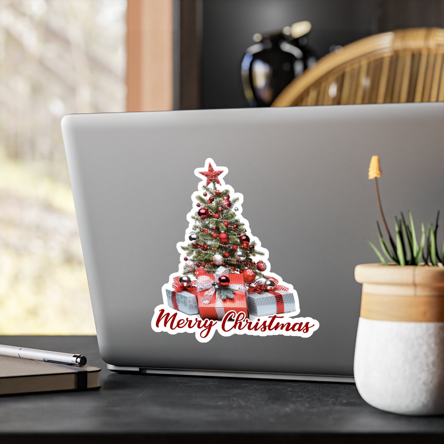 Christmas Tree And Presents Sticker