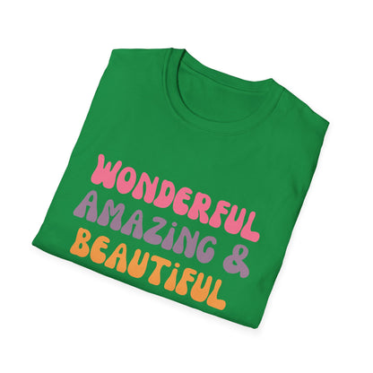 Motivational Unisex T-Shirt - Wonderful Amazing and Beautiful Design