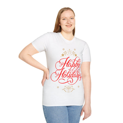 Christmas Unisex T-Shirt - Happy Holidays Design