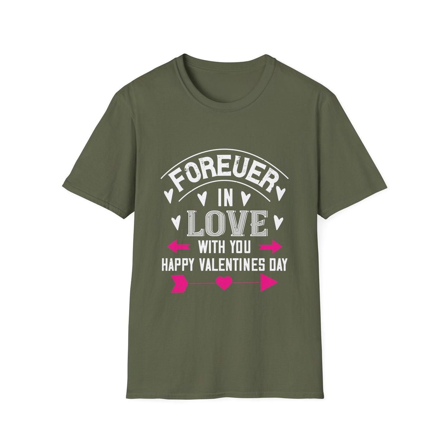 Valentine's Day Unisex T-Shirt - Forever In Love With You Happy Valentines Day Design