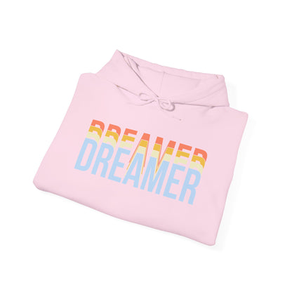 Motivational Unisex Hooded Sweatshirt - Dreamer Echoes Design