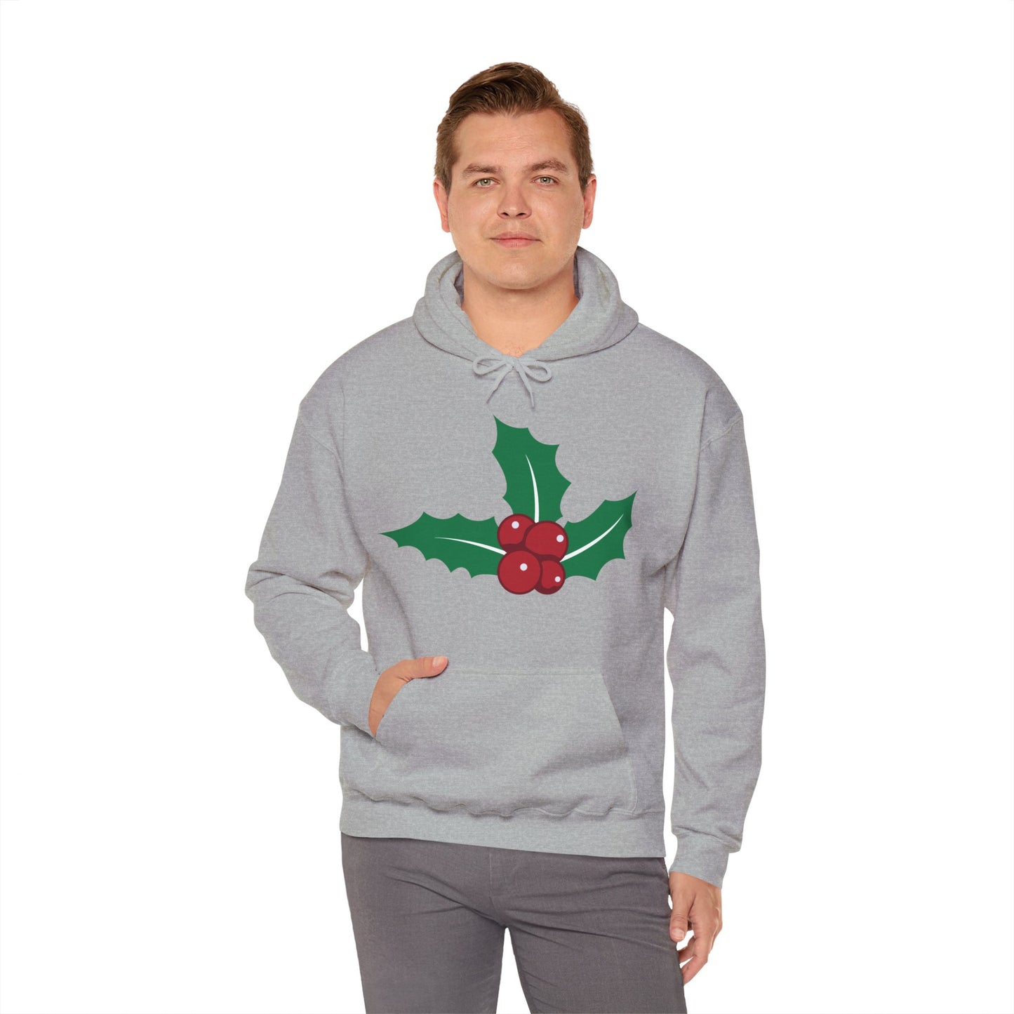 Christmas Unisex Hooded Sweatshirt - Mistletoe Design