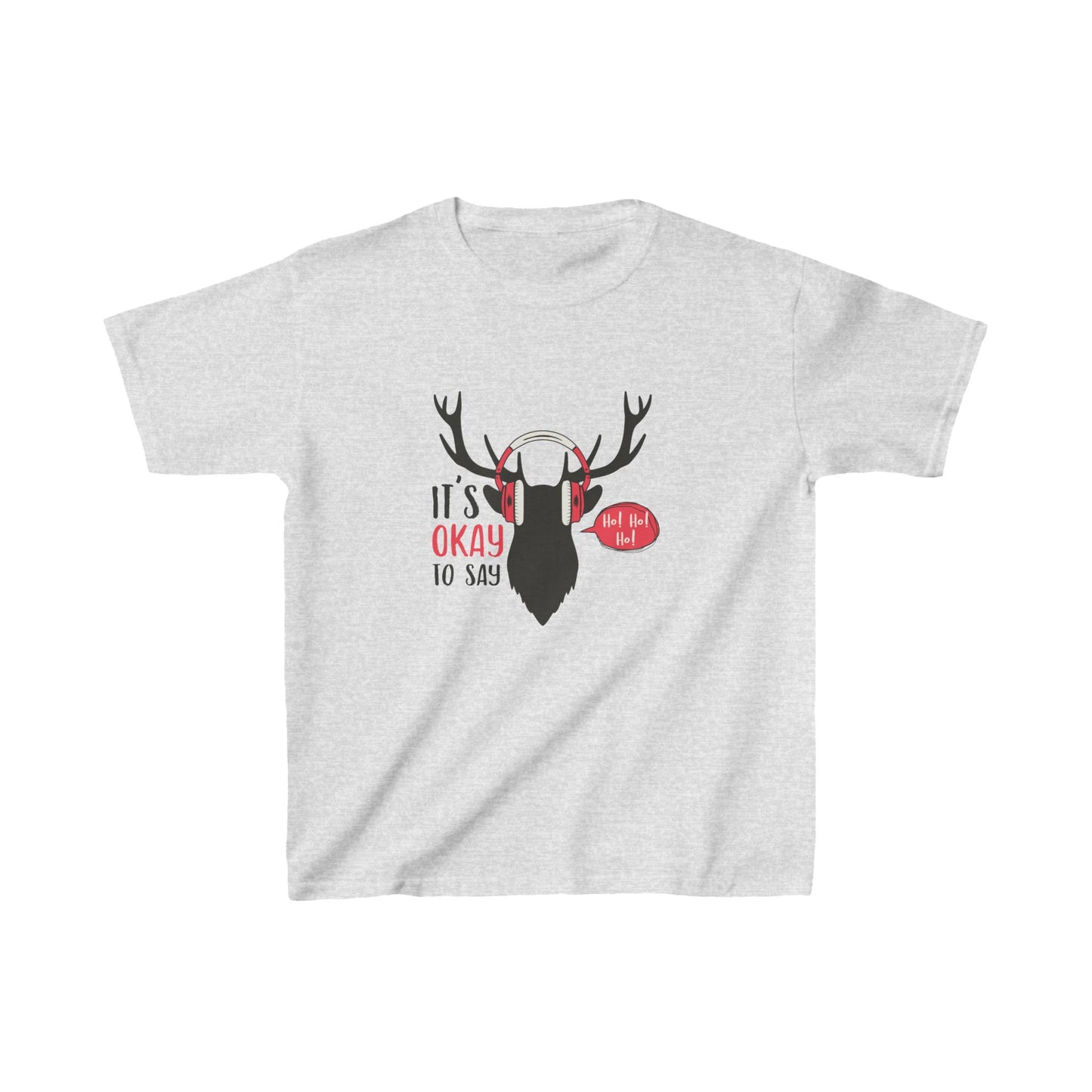 Christmas Unisex Kids T-Shirt - It's Okay To Say Ho Ho Ho Design