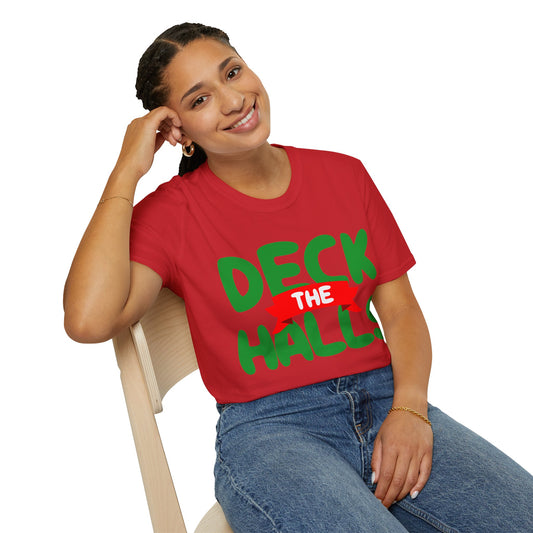 Christmas Unisex T-Shirt - Deck the Halls Design