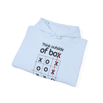 Motivational Unisex Hooded Sweatshirt - Think Outside The Box Design