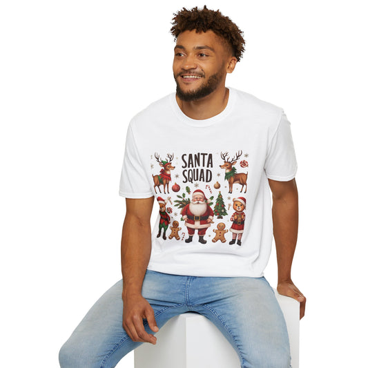 Christmas Unisex T-Shirt - Santa Squad Design