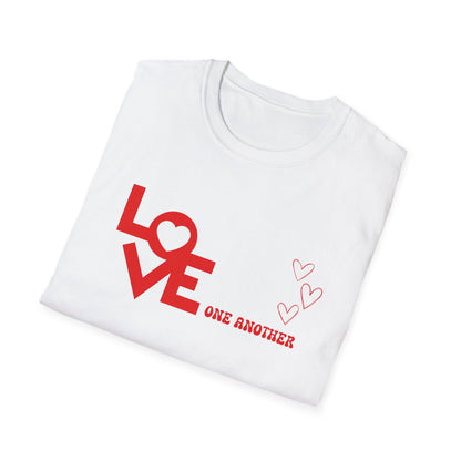 Valentine's Day Unisex T-Shirt - Simple Love One Another Design