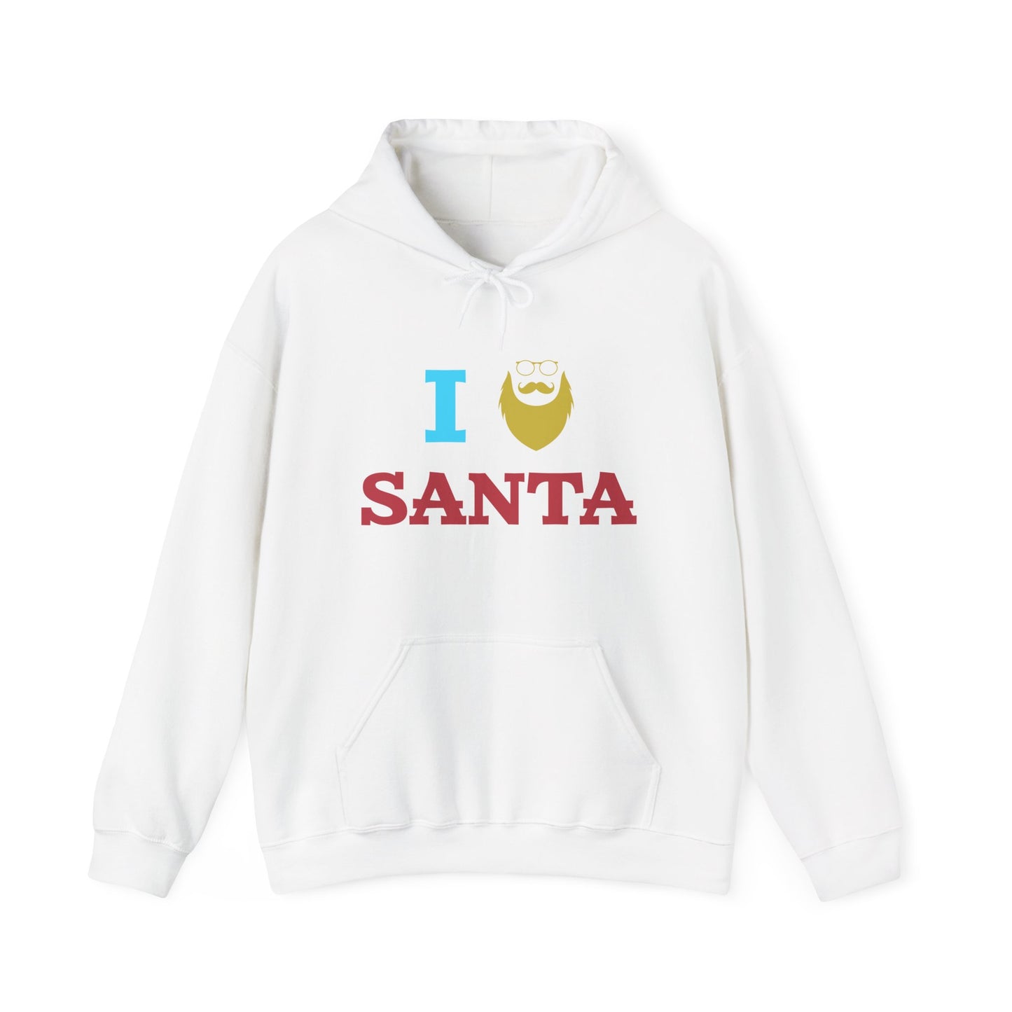 Christmas Unisex Hooded Sweatshirt - I Love Santa Design