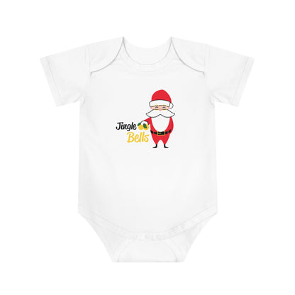 Christmas Baby Bodysuit - Jingle Bells Santa Design