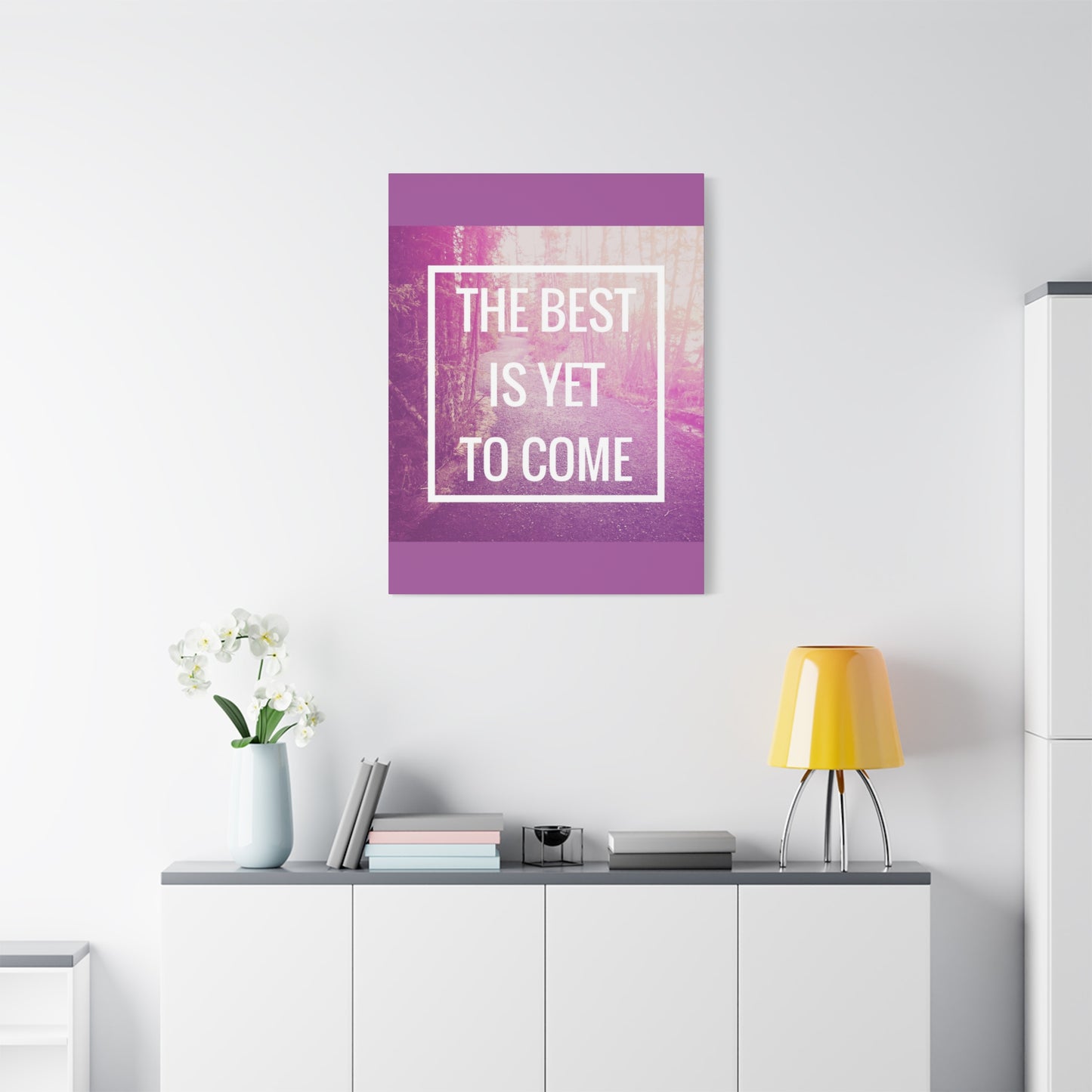 Motivational Matte Canvas, Stretched, 1.25" - The Best Is Yet To Come Design