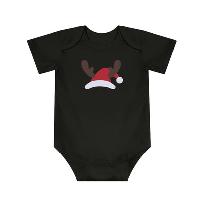 Christmas Baby Bodysuit - Santa's Hat Design