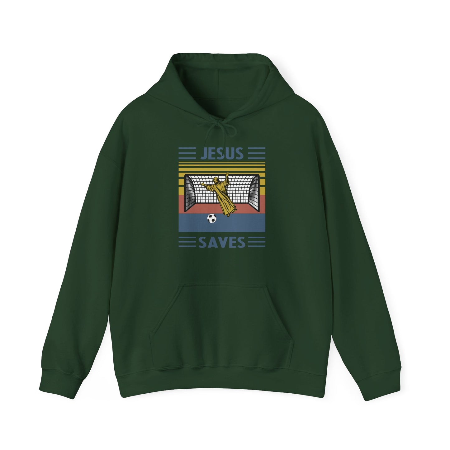 Christian Unisex Hooded Sweatshirt - Jesus Saves Design