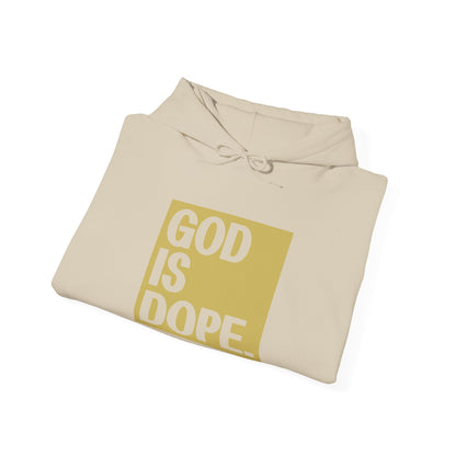 Christian Unisex Hooded Sweatshirt - God Is Dope Design