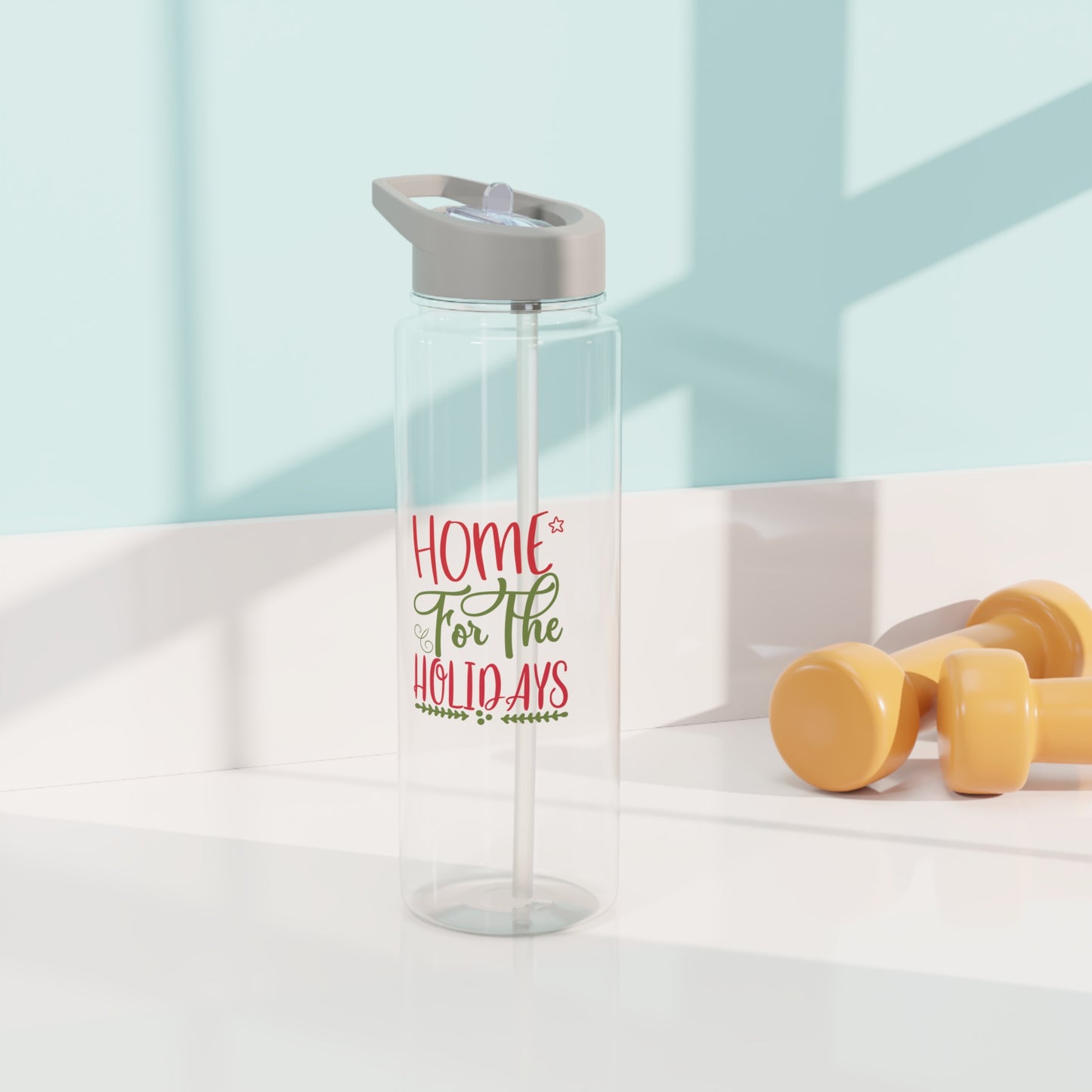 Tritan Water Bottle - Home For The Holidays Design