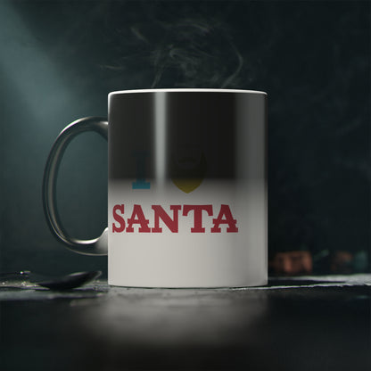 Christmas Color Changing Mug - I Love Santa Design