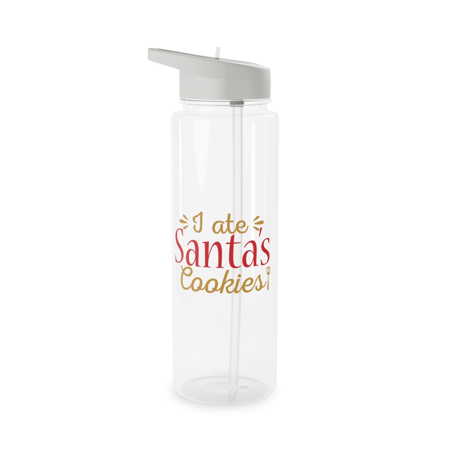 Tritan Water Bottle - I Ate Santa's Cookies Design