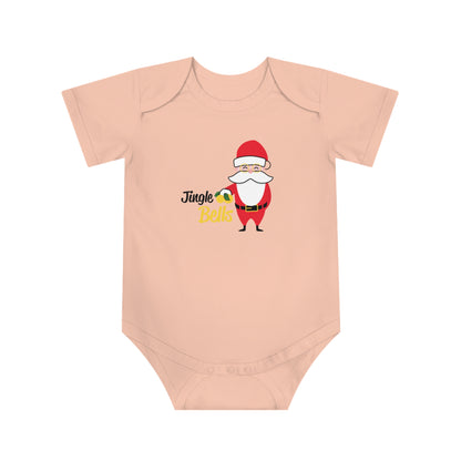 Christmas Baby Bodysuit - Jingle Bells Santa Design