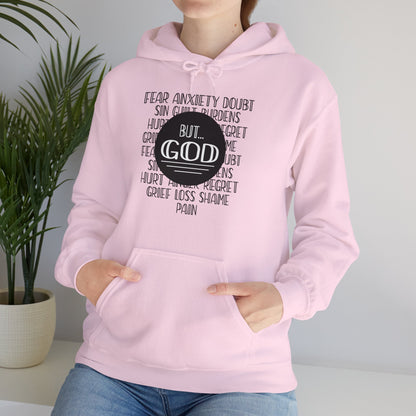 Christian Unisex Hooded Sweatshirt - God Trumps Negative Emotions Design