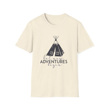 Motivational Unisex T-Shirt - Let New Adventures Begin Design