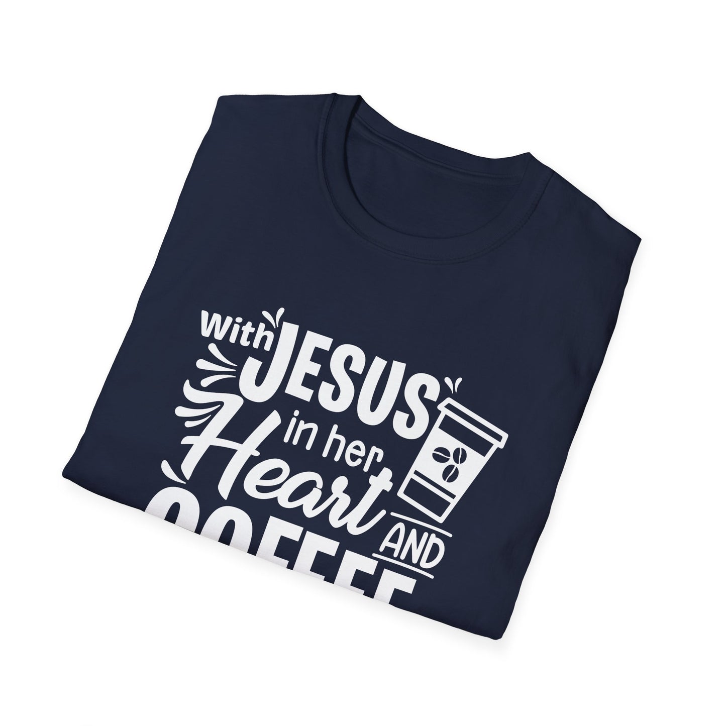 Christian Unisex T-Shirt - With Jesus In Her Heart Design