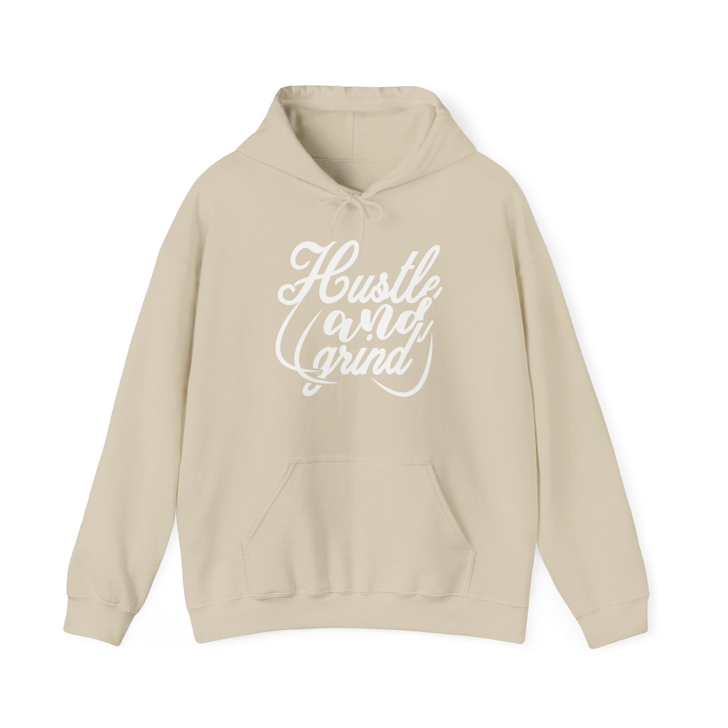 Motivational Unisex Hooded Sweatshirt - Hustle and Grind Design