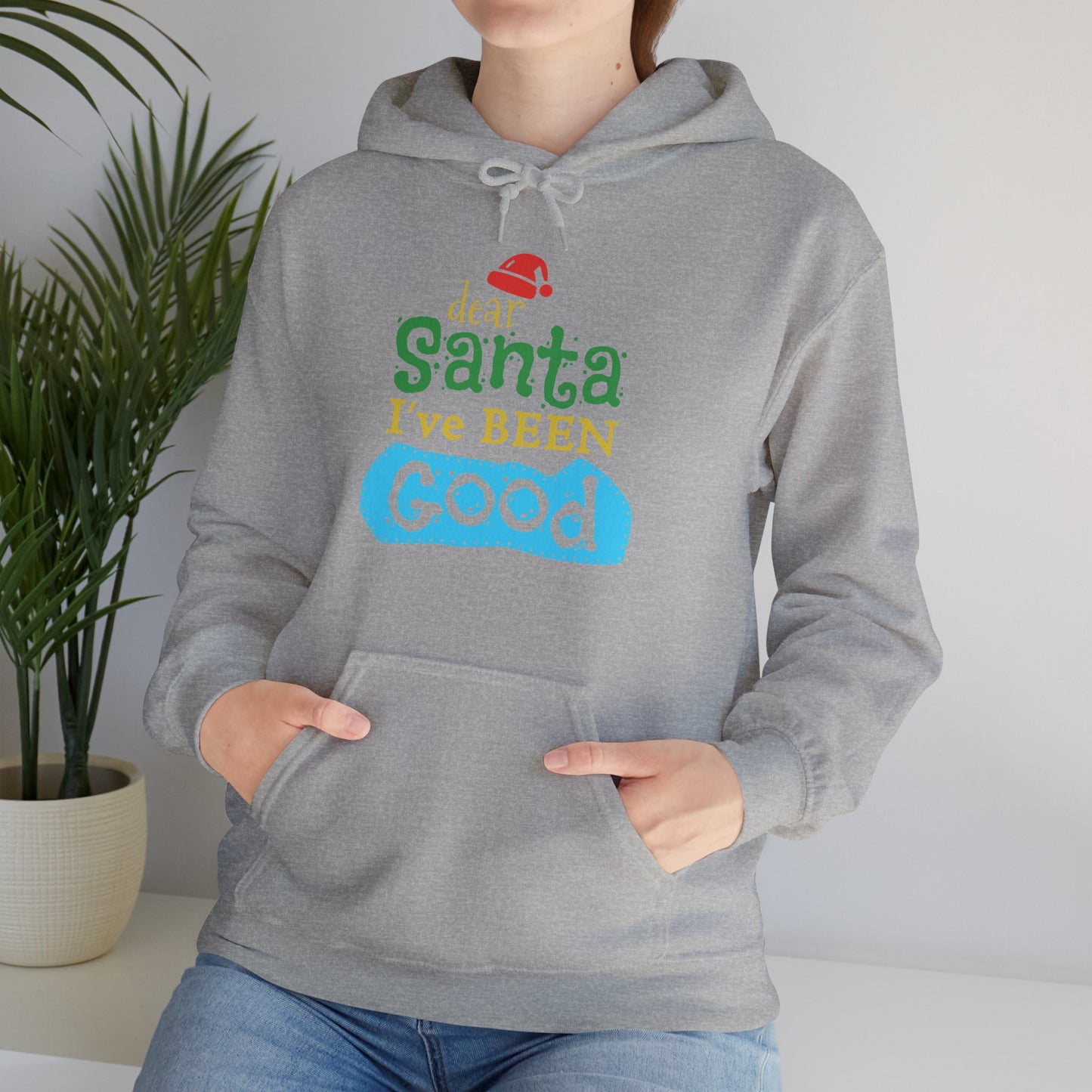 Christmas Unisex Hooded Sweatshirt - Dear Santa I've Been Good Design