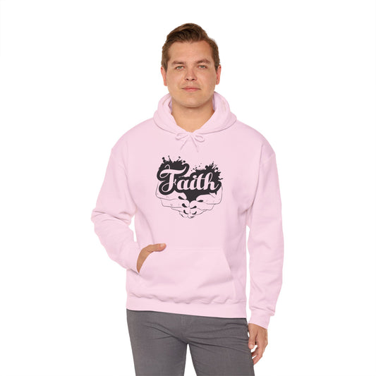 Christian Unisex Hooded Sweatshirt - Faith In Your Hands Design