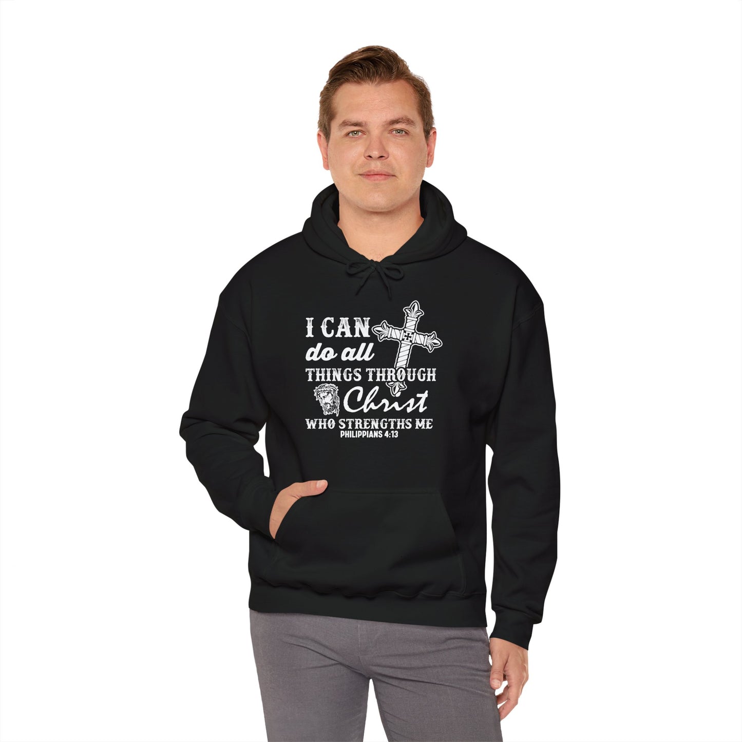 Christian Unisex Hooded Sweatshirt - I Can Do All Things Design